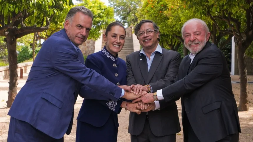 Sheinbaum impulsa paz y diálogo en cumbre de Barcelona