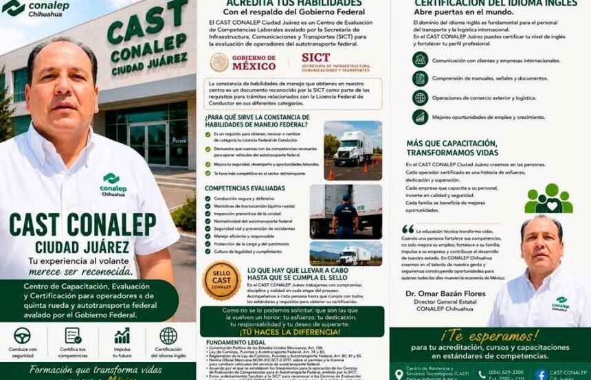 Conalep Juárez capacita a operadores de autotransporte federal