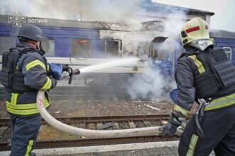 Dron ruso impacta tren cerca de frontera entre Ucrania y Polonia