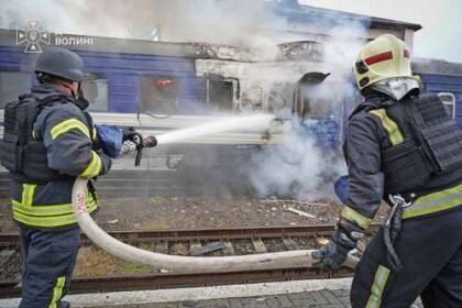 Dron ruso impacta tren cerca de frontera entre Ucrania y Polonia